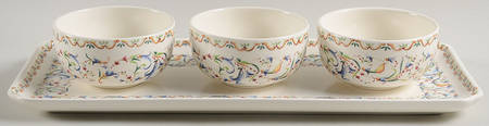 Toscana (4 Pc) Hostess Set (Sandwich Tray & 3 Dip Bowls)