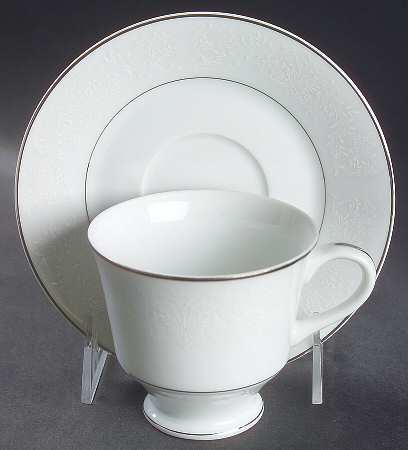 Cameo Footed Cup & Saucer Set