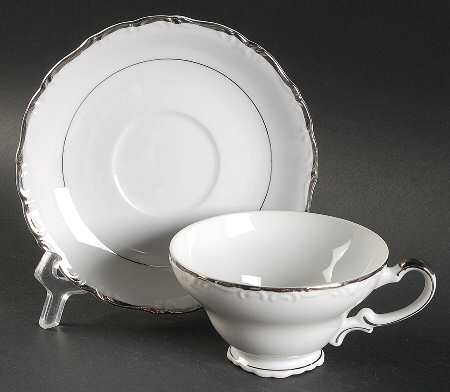 Renaissance Footed Cup & Saucer Set