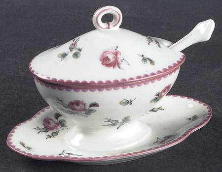 Amalfi Oval Mustard w/Lid, Attached Underplate & Spoon