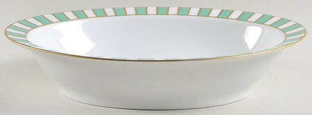 Amadeus Green 10" Oval Vegetable Bowl