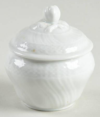 Bianco White (Vecchio Ginori Shape) Individual Sugar Bowl & Lid