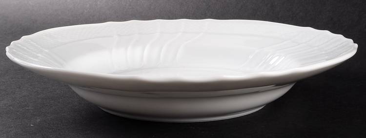 Bianco White (Vecchio Ginori Shape) Large Rim Soup Bowl