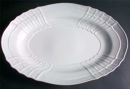 Bianco White (Vecchio Ginori Shape) 15" Oval Serving Platter