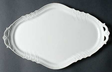 Bianco White (Vecchio Ginori Shape) 16" Oblong Handled Tray