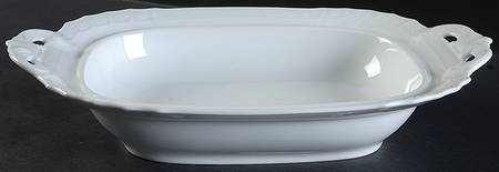 Bianco White (Vecchio Ginori Shape) Rectangular Vegetable Bowl No Lid