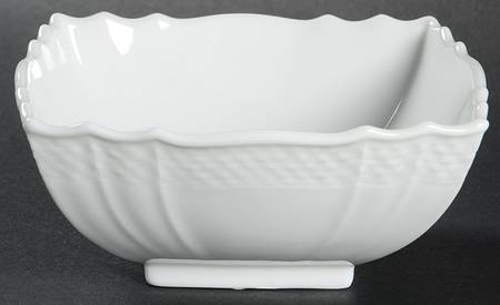 Bianco White (Vecchio Ginori Shape) Square Fruit/Dessert (Sauce) Bowl