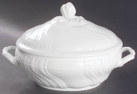 Bianco White (Vecchio Ginori Shape) Oval Covered Vegetable
