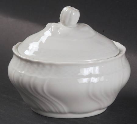 Bianco White (Vecchio Ginori Shape) Mini Sugar Bowl & Lid