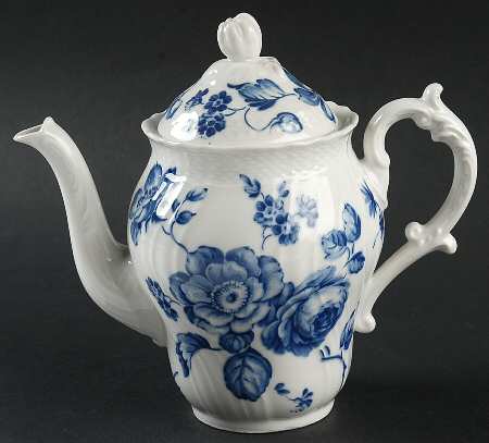 Blue Rose Mini Coffee Pot & Lid