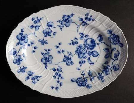 Blue Rose 13" Oval Serving Platter