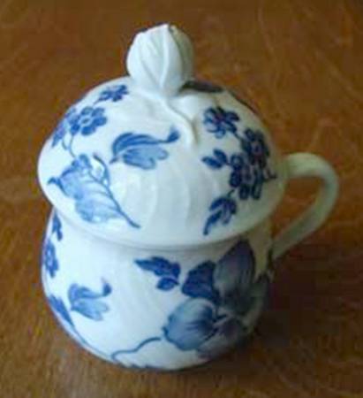 Blue Rose 2 Pc Pot de Creme w/Lid & Base