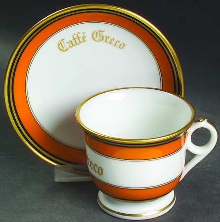 Caffe Greco Footed Demitasse Cup & Saucer Set