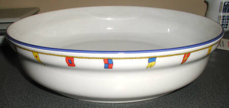 Clipper 10" Round Shallow Vegetable Bowl