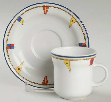 Clipper Flat Demitasse Cup & Saucer Set