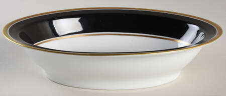 Contessa Black 9" Oval Vegetable Bowl