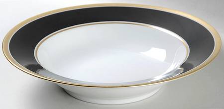 Contessa Black Rim Soup Bowl