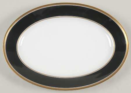 Contessa Black 13" Oval Serving Platter