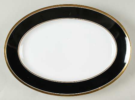 Contessa Black 14" Oval Serving Platter