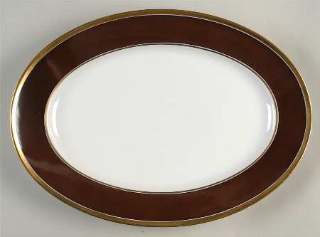 Contessa Brown 14" Oval Serving Platter