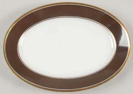 Contessa Brown 13" Oval Serving Platter