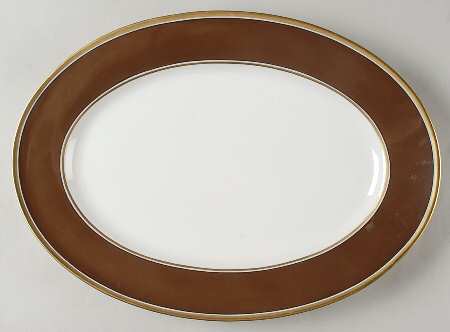 Contessa Brown 15" Oval Serving Platter