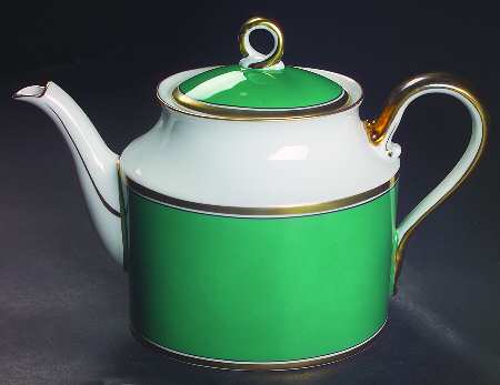Contessa Green Teapot & Lid