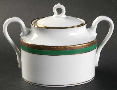 Contessa Green Sugar Bowl & Lid