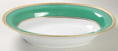 Contessa Green 9" Oval Vegetable Bowl