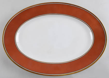 Contessa Rust Red 16" Oval Serving Platter