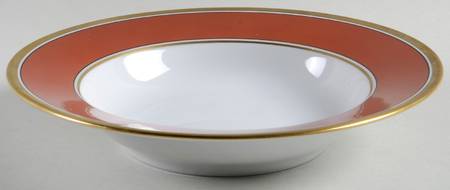 Contessa Rust Red Rim Soup Bowl