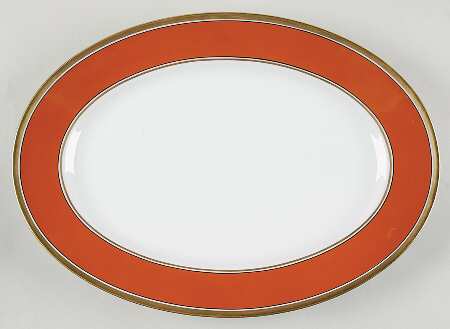 Contessa Rust Red 14" Oval Serving Platter
