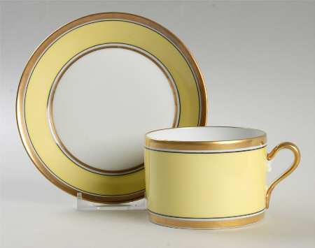 Contessa Yellow Flat Cup & Saucer Set
