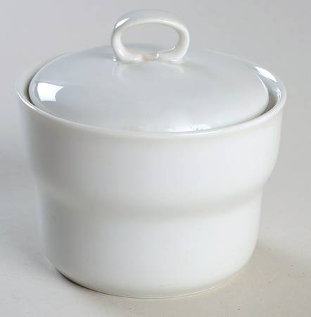 Eco White Sugar Bowl & Lid