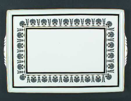 Ercolano Black 16'' Rectangular Tray