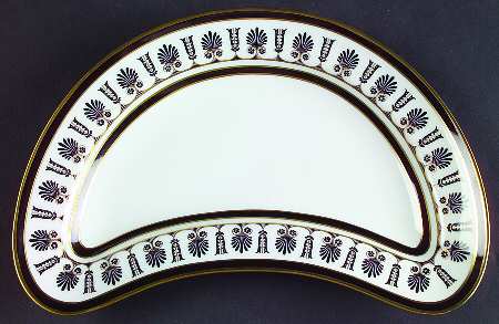 Ercolano Black Crescent Salad Plate