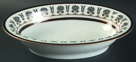Ercolano Black 9" Oval Vegetable Bowl