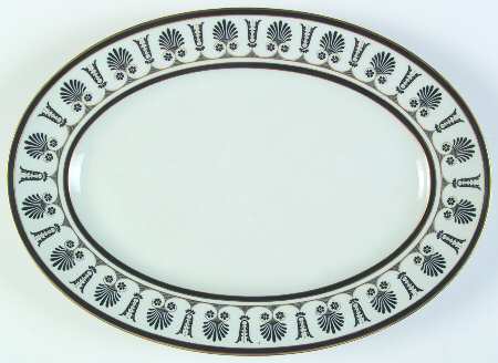 Ercolano Black 15" Oval Serving Platter