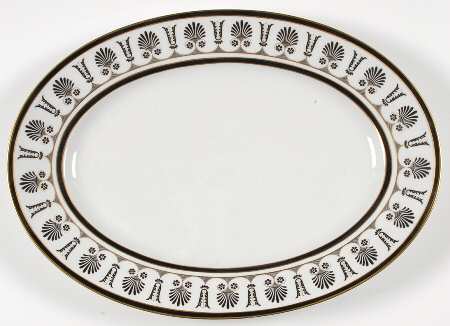 Ercolano Black 16" Oval Serving Platter