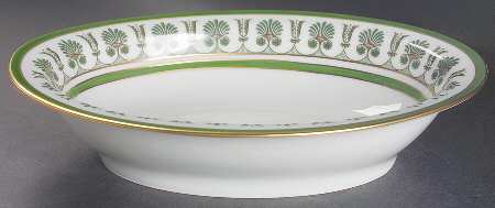 Ercolano Green 9" Oval Vegetable Bowl