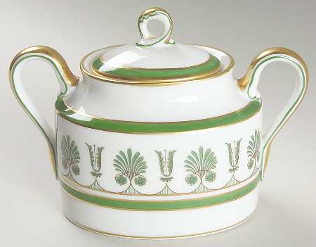 Ercolano Green Sugar Bowl & Lid