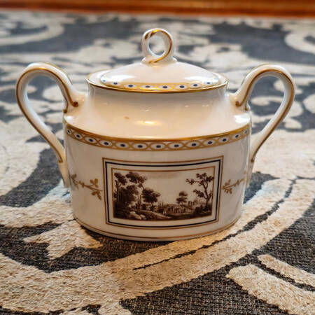 Fiesole (Italian Scene) Sugar Bowl & Lid