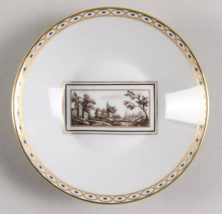 Fiesole (Italian Scene) Saucer for Flat Demitasse Cup