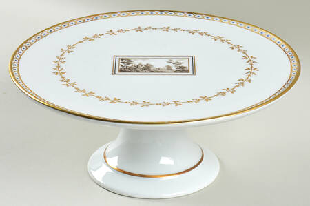 Fiesole (Italian Scene) 9" Diameter Pedestal Cake Stand