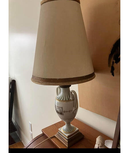 Fiesole (Italian Scene) 27" Electric Lamp & Shade