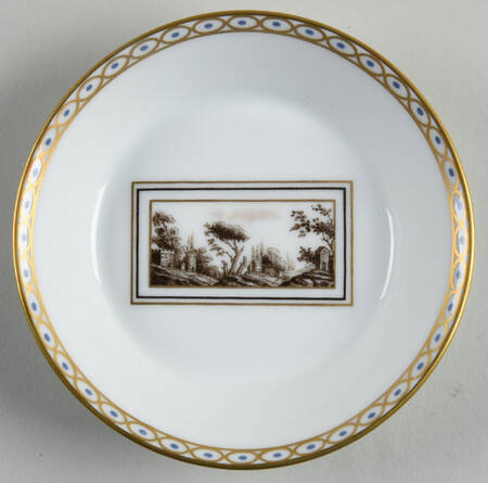 Fiesole (Italian Scene) Saucer for Flat Demitasse Cup