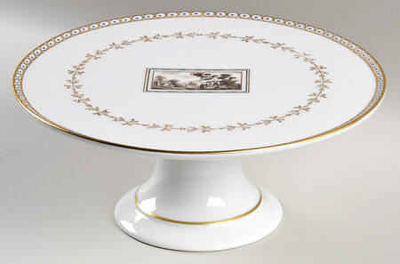 Fiesole (Italian Scene) 9" Pedestal Cake Stand