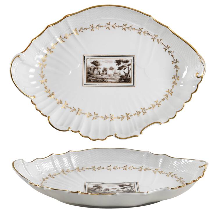 Fiesole (Italian Scene) 11" Oval Tray
