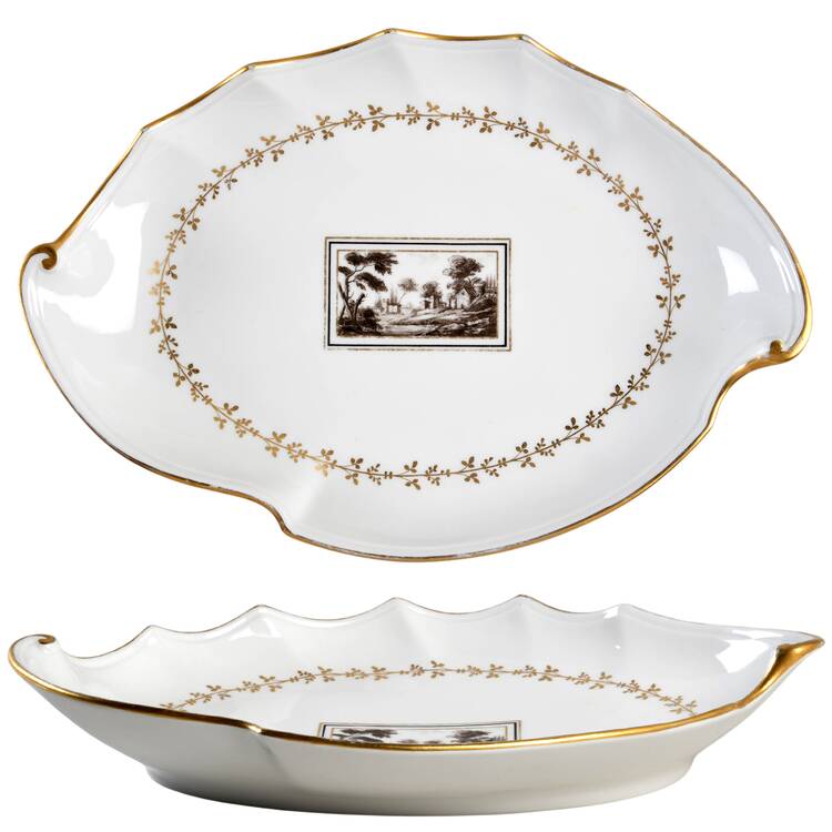 Fiesole (Italian Scene) 12" Oval Flower Bowl
