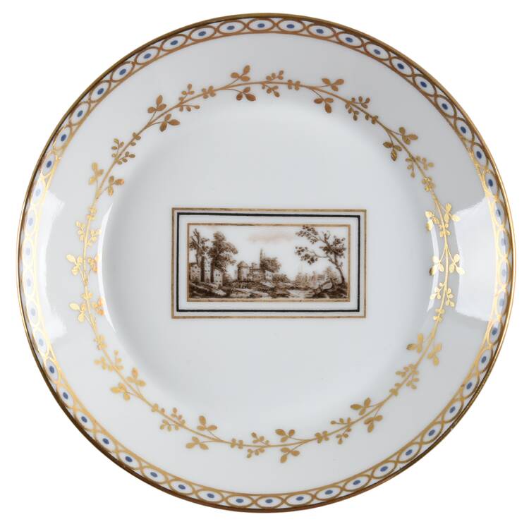Fiesole (Italian Scene) Saucer for Flat Cup